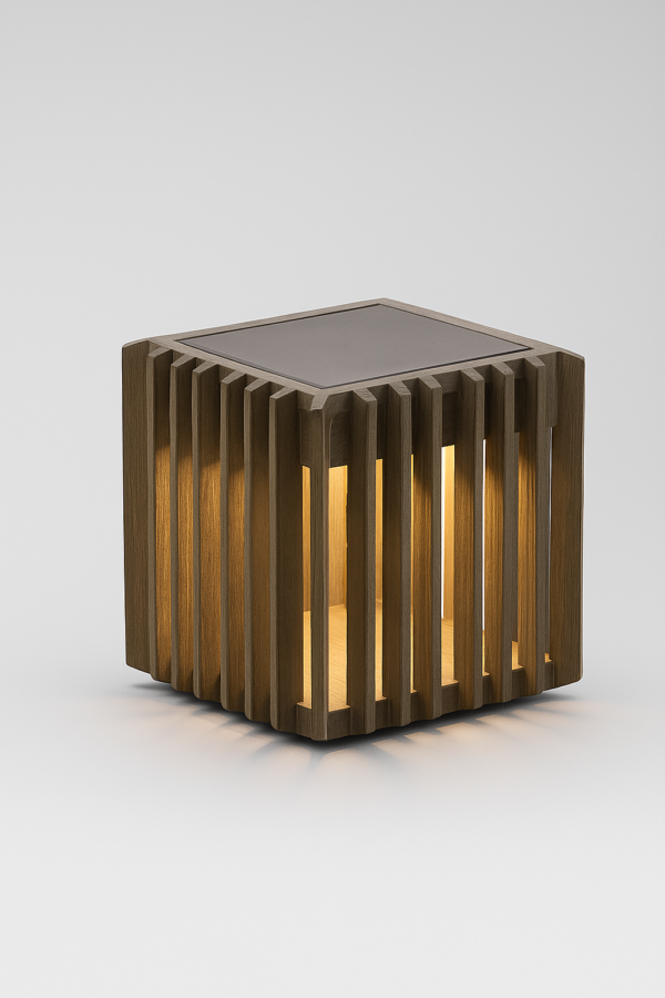 Solar tafellamp Teak